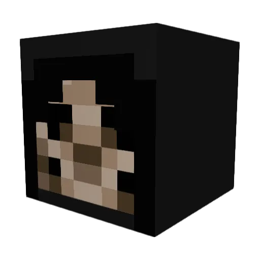 Skelrrad Minecraft avatar head, 3D render