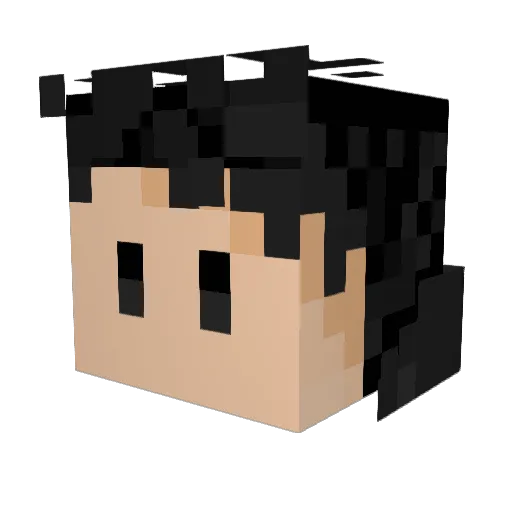 Skelytee Minecraft avatar head, 3D render