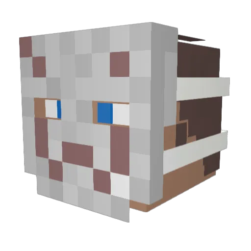 SkenghisKhan Minecraft avatar head, 3D render