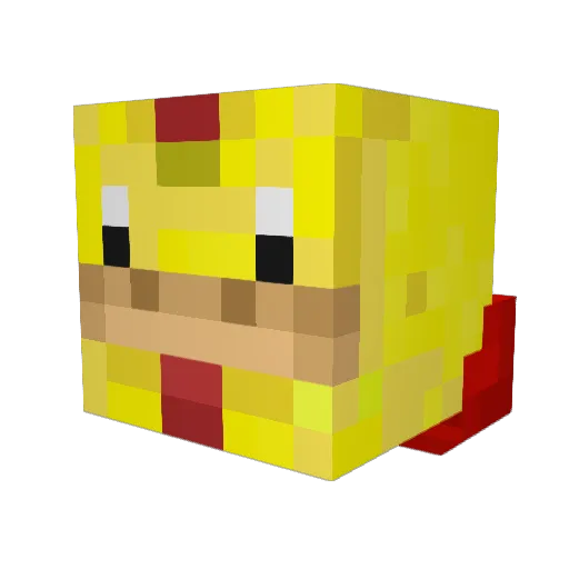 SkepticCraft Minecraft avatar head, 3D render