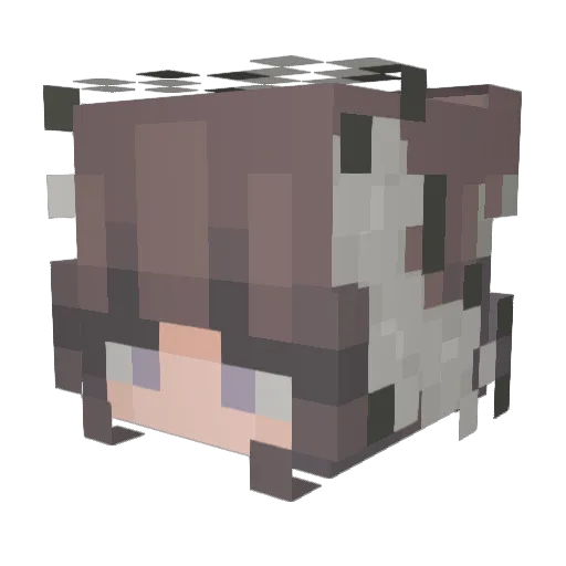Skeptizzyy Minecraft avatar head, 3D render