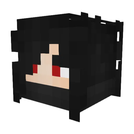 Skepton Minecraft avatar head, 3D render