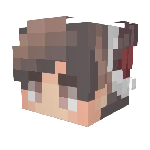 Skeqo Minecraft avatar head, 3D render