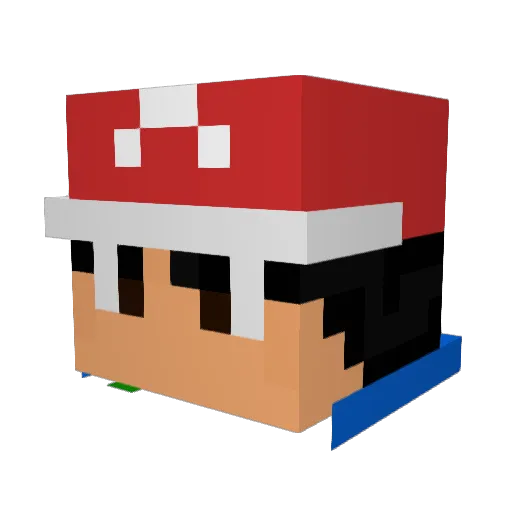 SkeroTofy Minecraft avatar head, 3D render