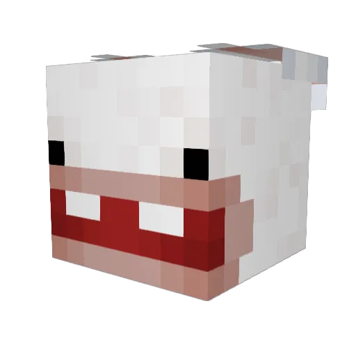 Skertmcgerts Minecraft avatar head, 3D render