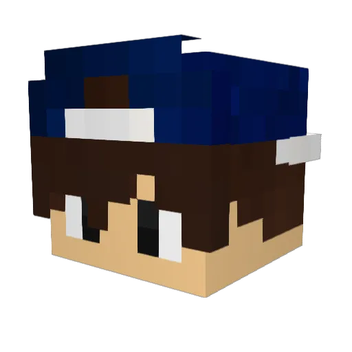 SketchAurora Minecraft avatar head, 3D render