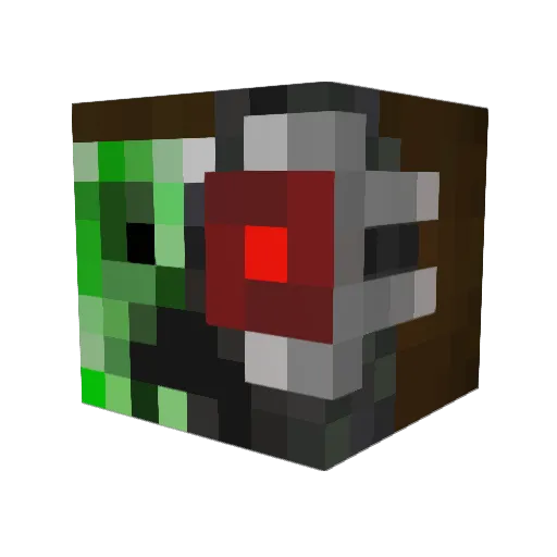 Sketched13 Minecraft avatar head, 3D render