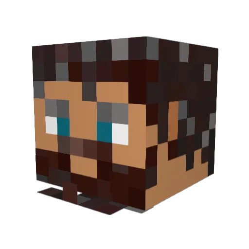 Sketchful Minecraft avatar head, 3D render