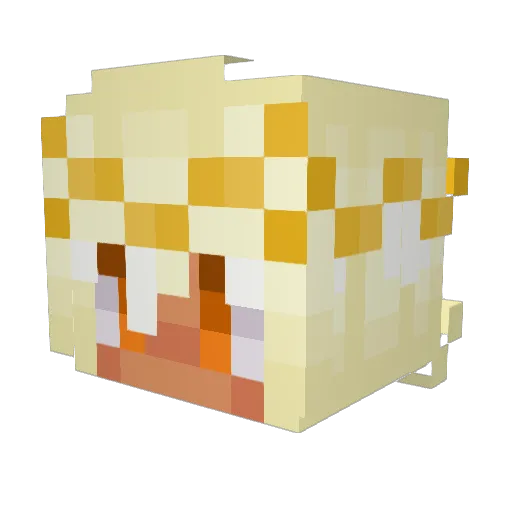 SketchiAkechi Minecraft avatar head, 3D render