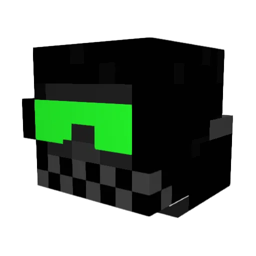SketchyAsian Minecraft avatar head, 3D render
