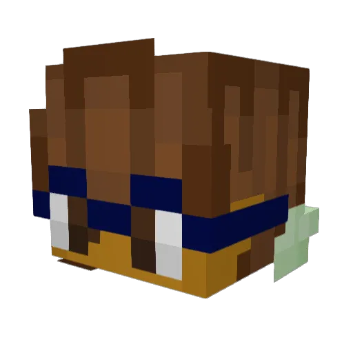 SketchyDinos Minecraft avatar head, 3D render