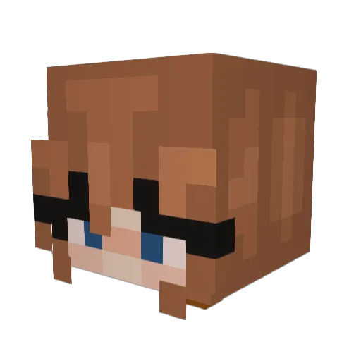 SketchyMotel Minecraft avatar head, 3D render