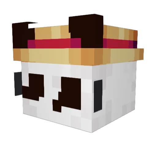 SketchyPanda Minecraft avatar head, 3D render