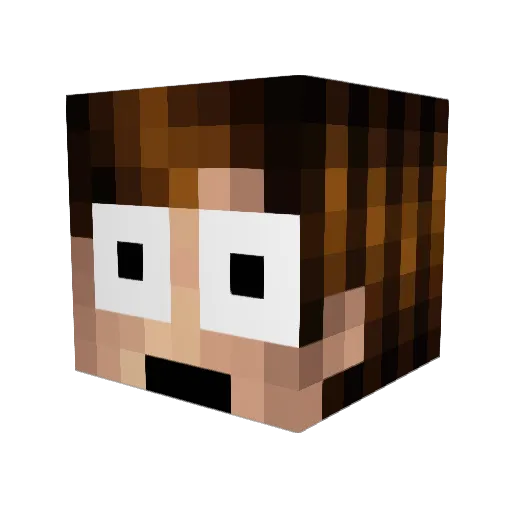 SketchyTank Minecraft avatar head, 3D render