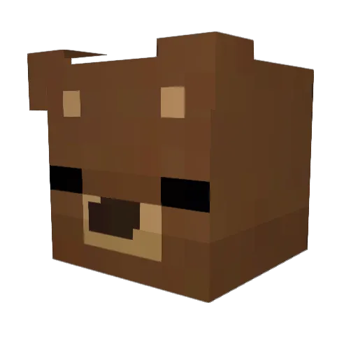 Sketral Minecraft avatar head, 3D render