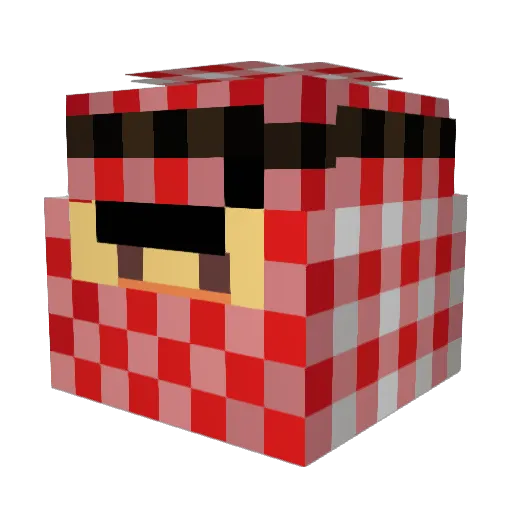 Sketterwisch Minecraft avatar head, 3D render