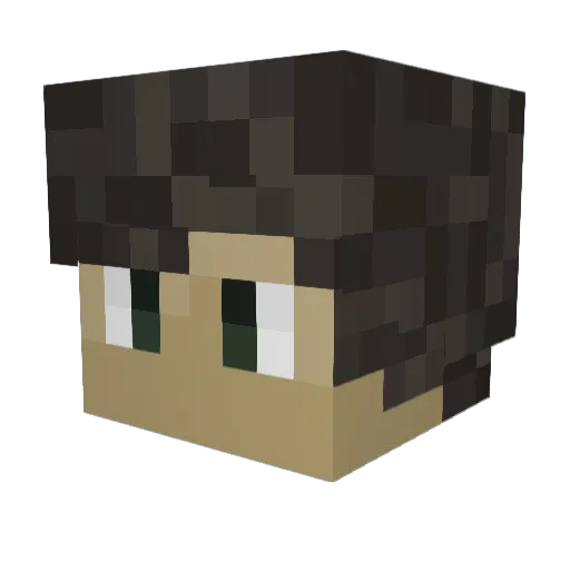 Skevik Minecraft avatar head, 3D render
