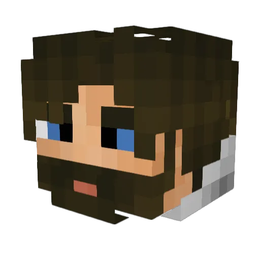 Skewrone Minecraft avatar head, 3D render