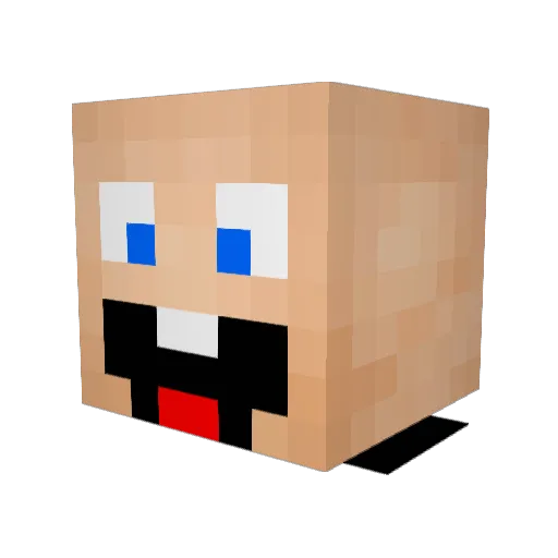 Skeyts Minecraft avatar head, 3D render