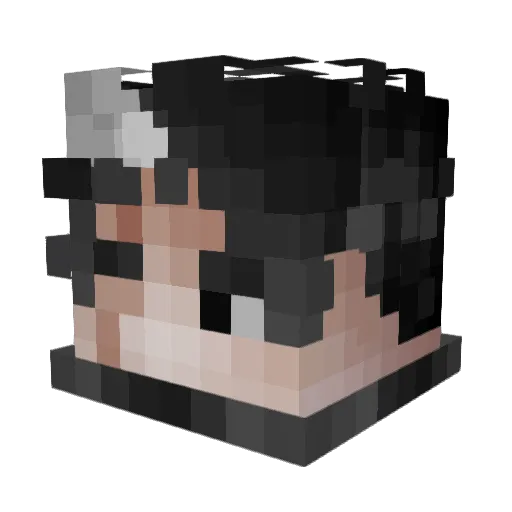 Skhivi Minecraft avatar head, 3D render