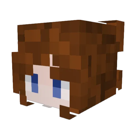 SkiBear124 Minecraft avatar head, 3D render