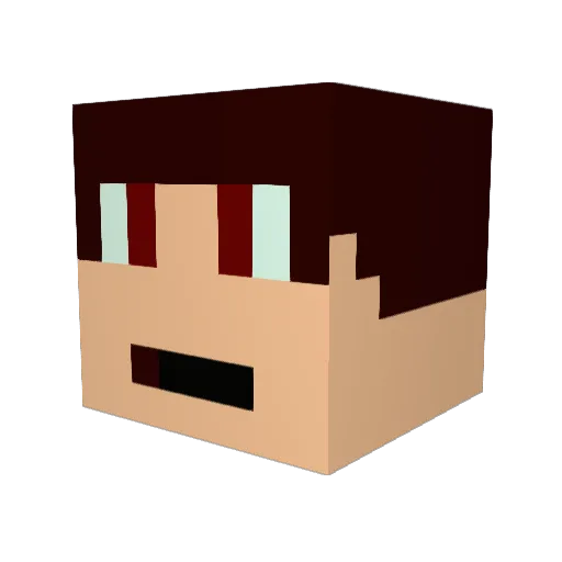 SkiIIIrex Minecraft avatar head, 3D render