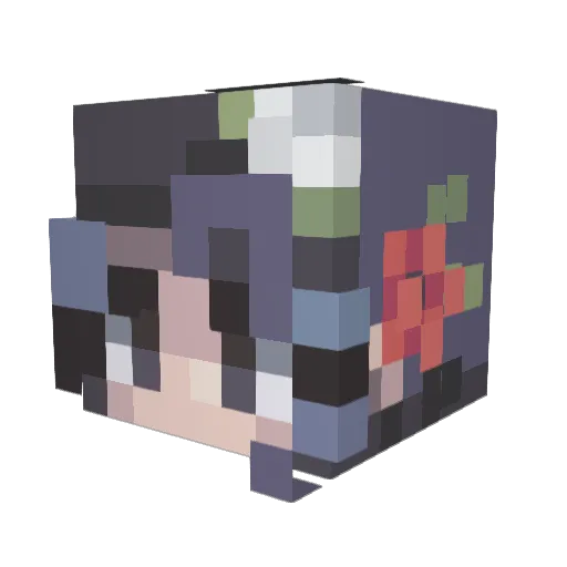 SkiaSquiid Minecraft avatar head, 3D render