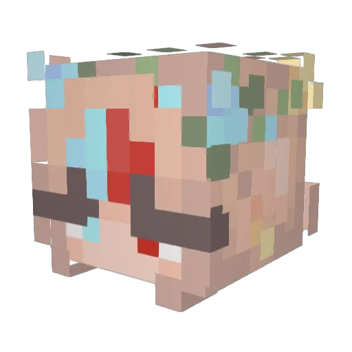 Skiastra Minecraft avatar head, 3D render