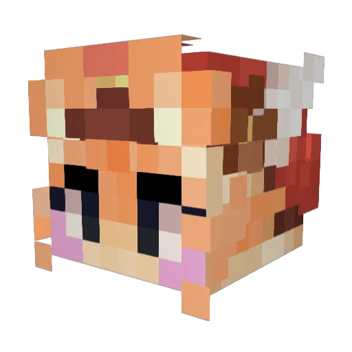 SkibidiSweet Minecraft avatar head, 3D render