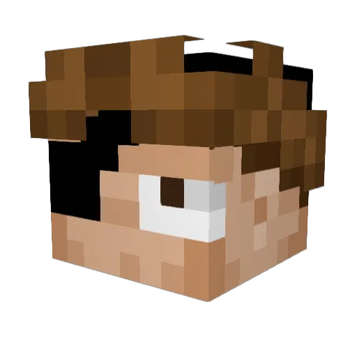 SkibidiTrinity Minecraft avatar head, 3D render