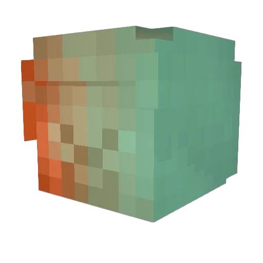 SkibidiiFart Minecraft avatar head, 3D render