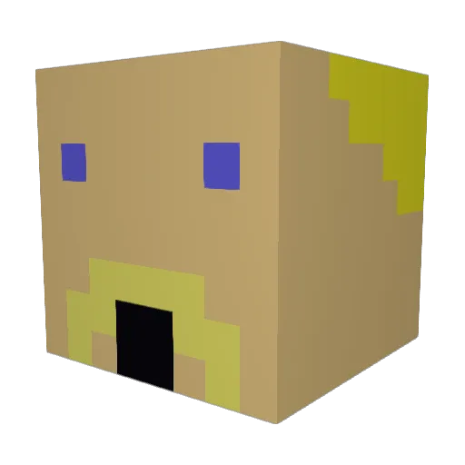 Skibopadoo Minecraft avatar head, 3D render