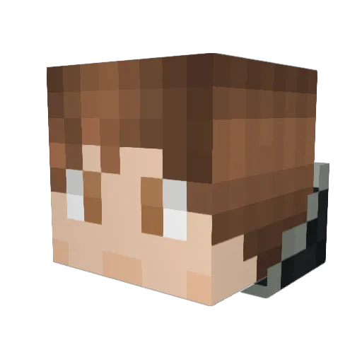 SkidLick Minecraft avatar head, 3D render