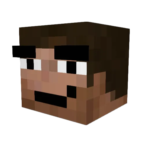 SkidooQT Minecraft avatar head, 3D render