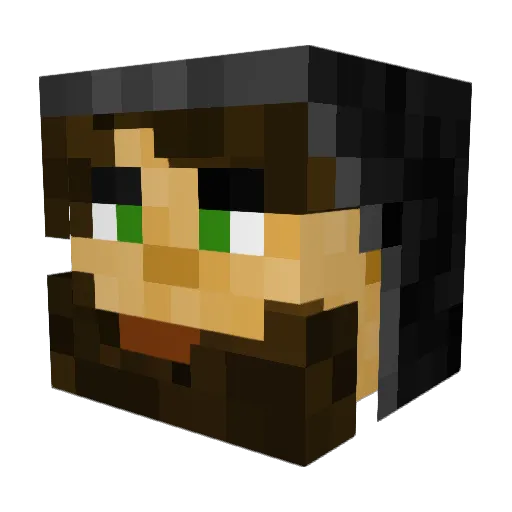 SkieRed47 Minecraft avatar head, 3D render