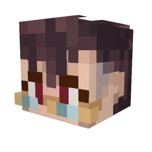 Skiff_exe Minecraft avatar head, 3D render