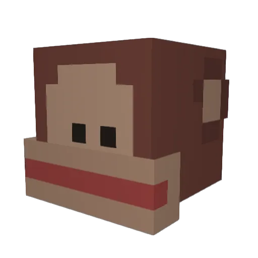 Skifff Minecraft avatar head, 3D render