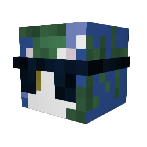 Skiiiiler Minecraft avatar head, 3D render
