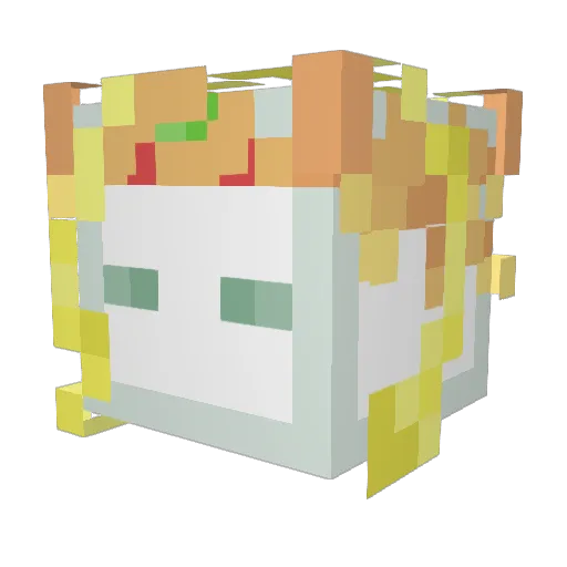 Skiila Minecraft avatar head, 3D render