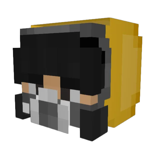 Skiipy Minecraft avatar head, 3D render