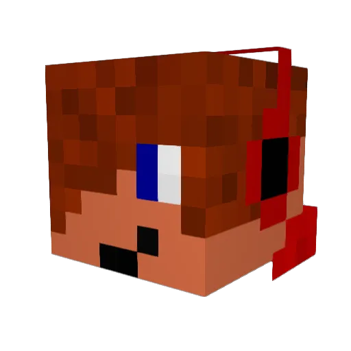 SkillCraft23 Minecraft avatar head, 3D render