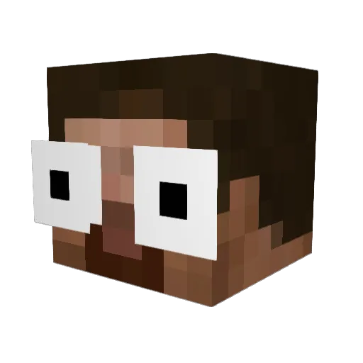 SkillDif Minecraft avatar head, 3D render