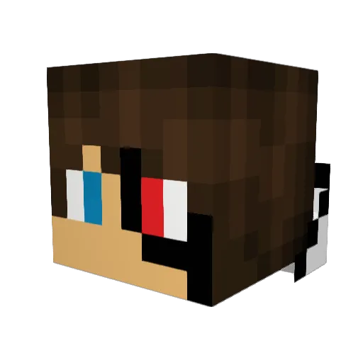 SkillPhobia Minecraft avatar head, 3D render