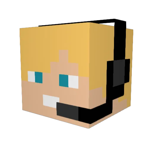 SkillTreak Minecraft avatar head, 3D render