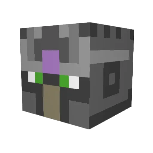 Skill_This Minecraft avatar head, 3D render