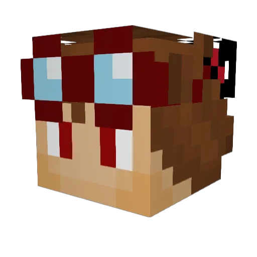 SkillageDonutz Minecraft avatar head, 3D render