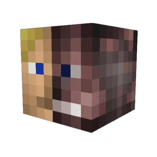 Skillenny Minecraft avatar head, 3D render
