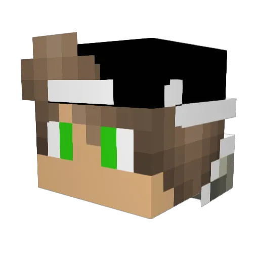 Skiller_LP_05 Minecraft avatar head, 3D render