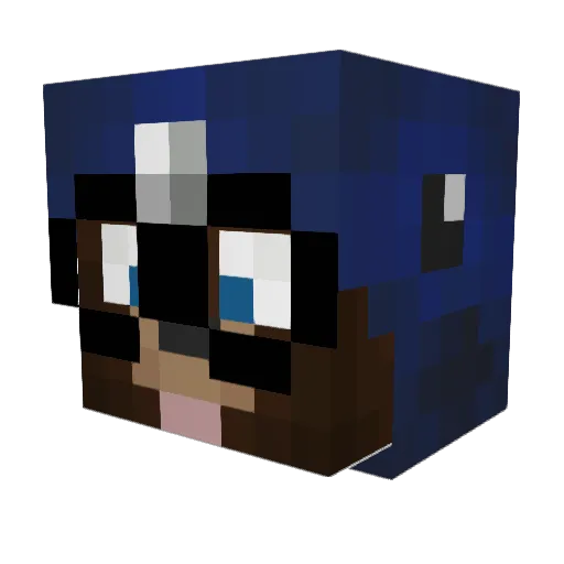 SkillfulKuh Minecraft avatar head, 3D render