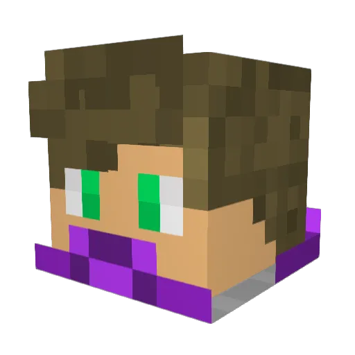 Skillik Minecraft avatar head, 3D render